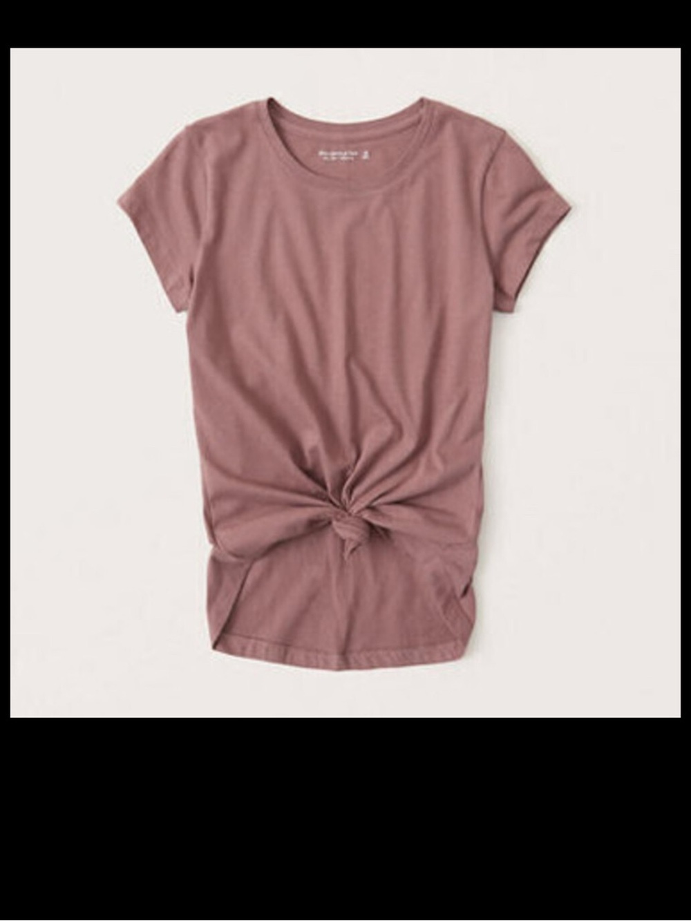 Abercrombie & Fitch Short Sleeve Knot Tee - Mauve Size Medium